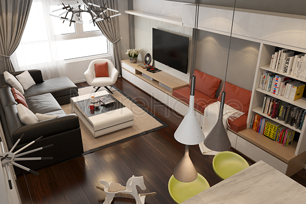 Thiết kế mẫu căn hộ citi home đẹp nhẹ nhàng và trang nhã