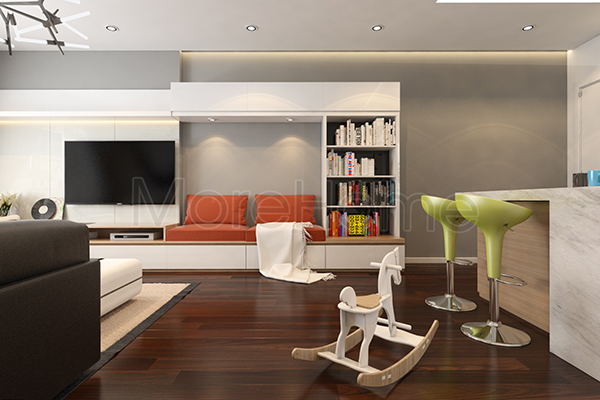 Thiết kế mẫu căn hộ citi home đẹp nhẹ nhàng và trang nhã