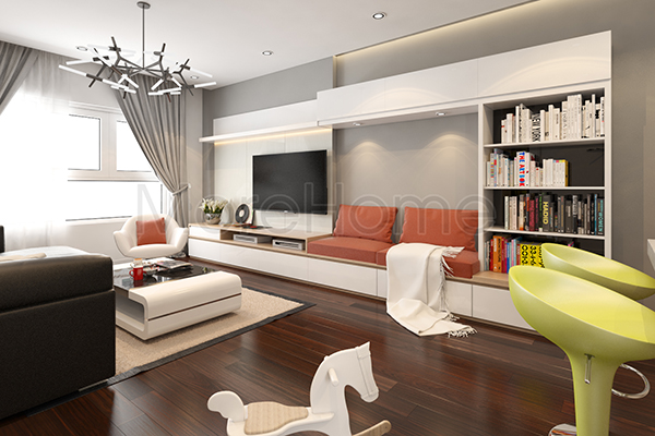 Thiết kế mẫu căn hộ citi home đẹp nhẹ nhàng và trang nhã