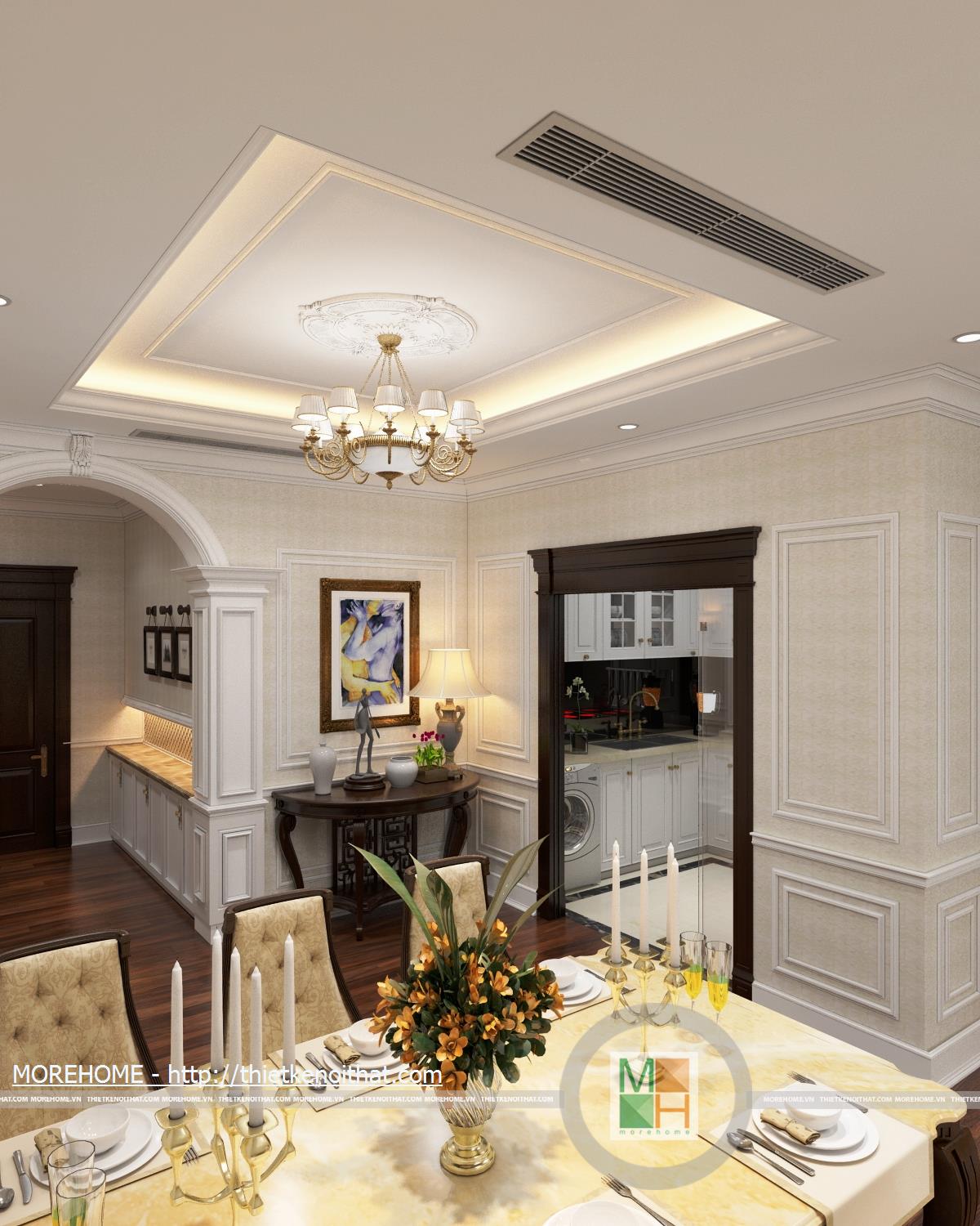thiết kế phòng bếp chung cư Royal city - anh hải