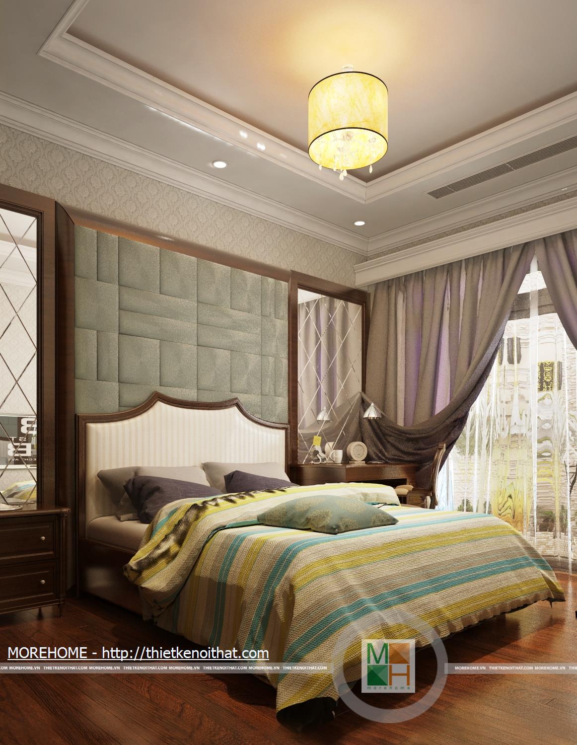 thiết kế phòng ngủ chung cư Royal city - anh Hải