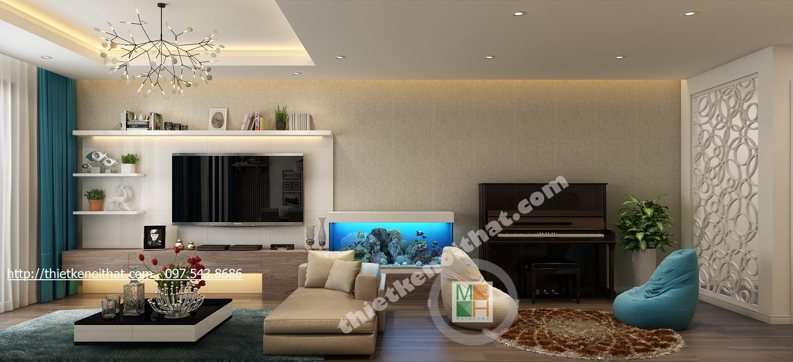 thiết kế phòng khách chung cư Hà Đô thiết kế phòng khách chung cư Hà Đô