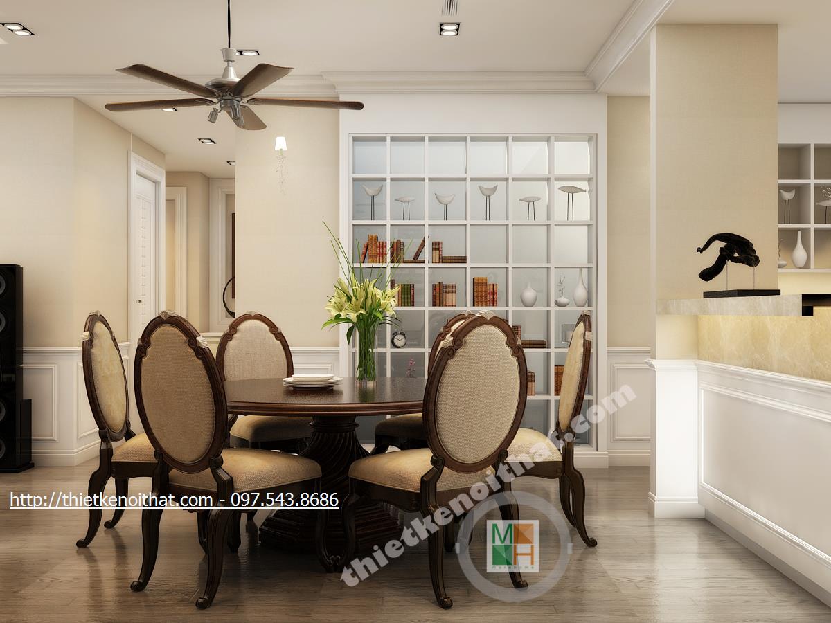 thiết kế phòng ăn chung cư cao cấp Royal city - chị Hiền