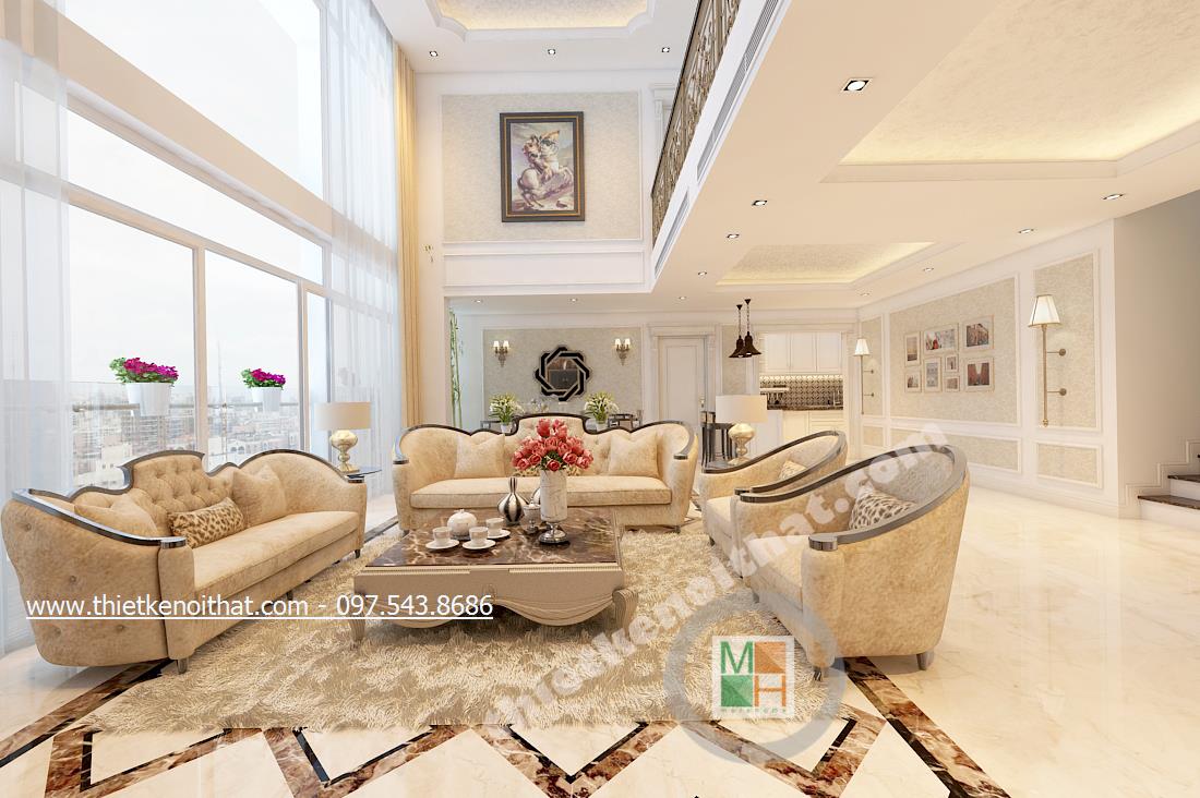 thiết kế phòng khách Mandarin garden - nhà anh Đình Anh