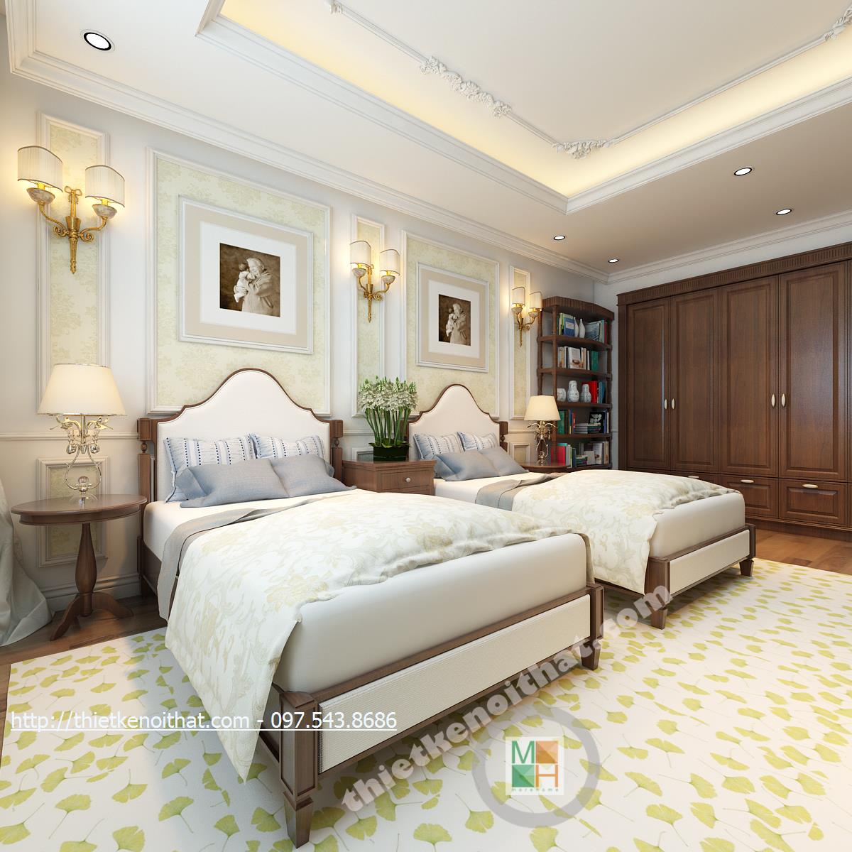 thiết kế phòng ngủ chung cư sunrise - anh Toàn
