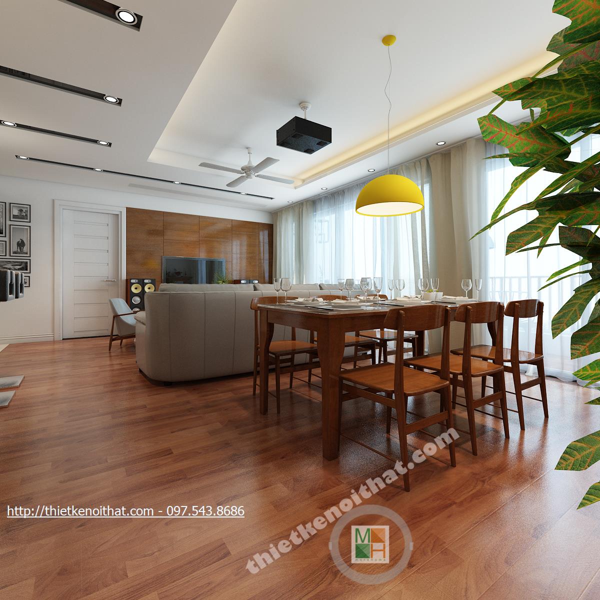 thiết kế phòng bếp chung cư N04 Hoàng Đạo Thúy- anh Hùng