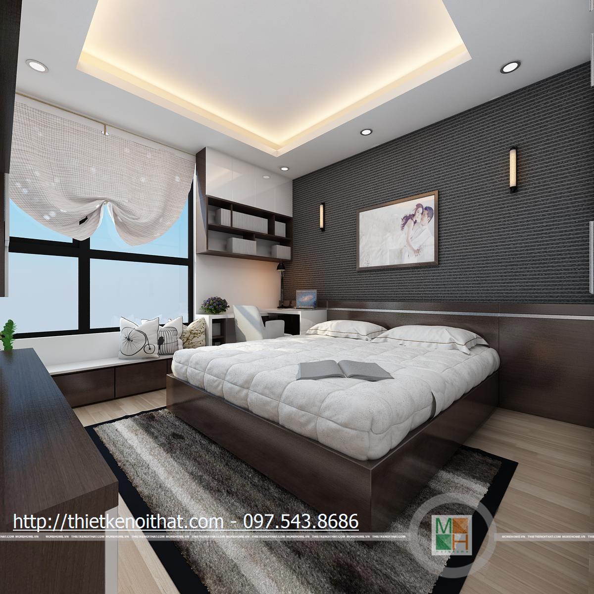 thiết kế phòng ngủ chung cư star city lê văn lương