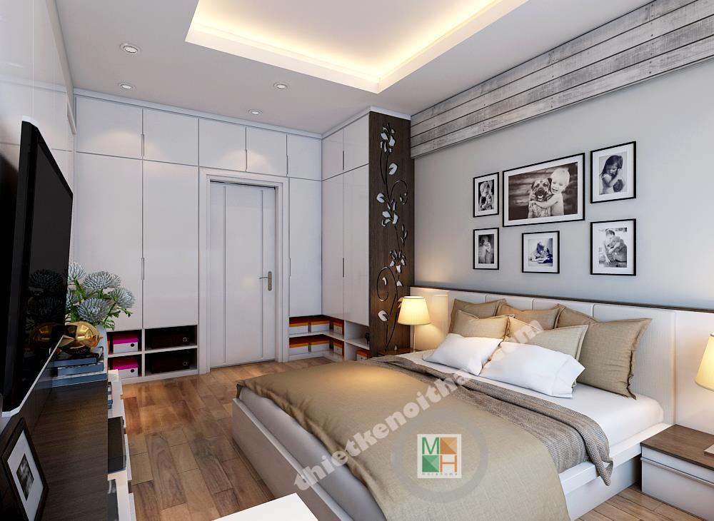 thiết kế phòng ngủ chung cư hòa bình green - anh cường thiết kế phòng ngủ chung cư hòa bình green - anh cường
