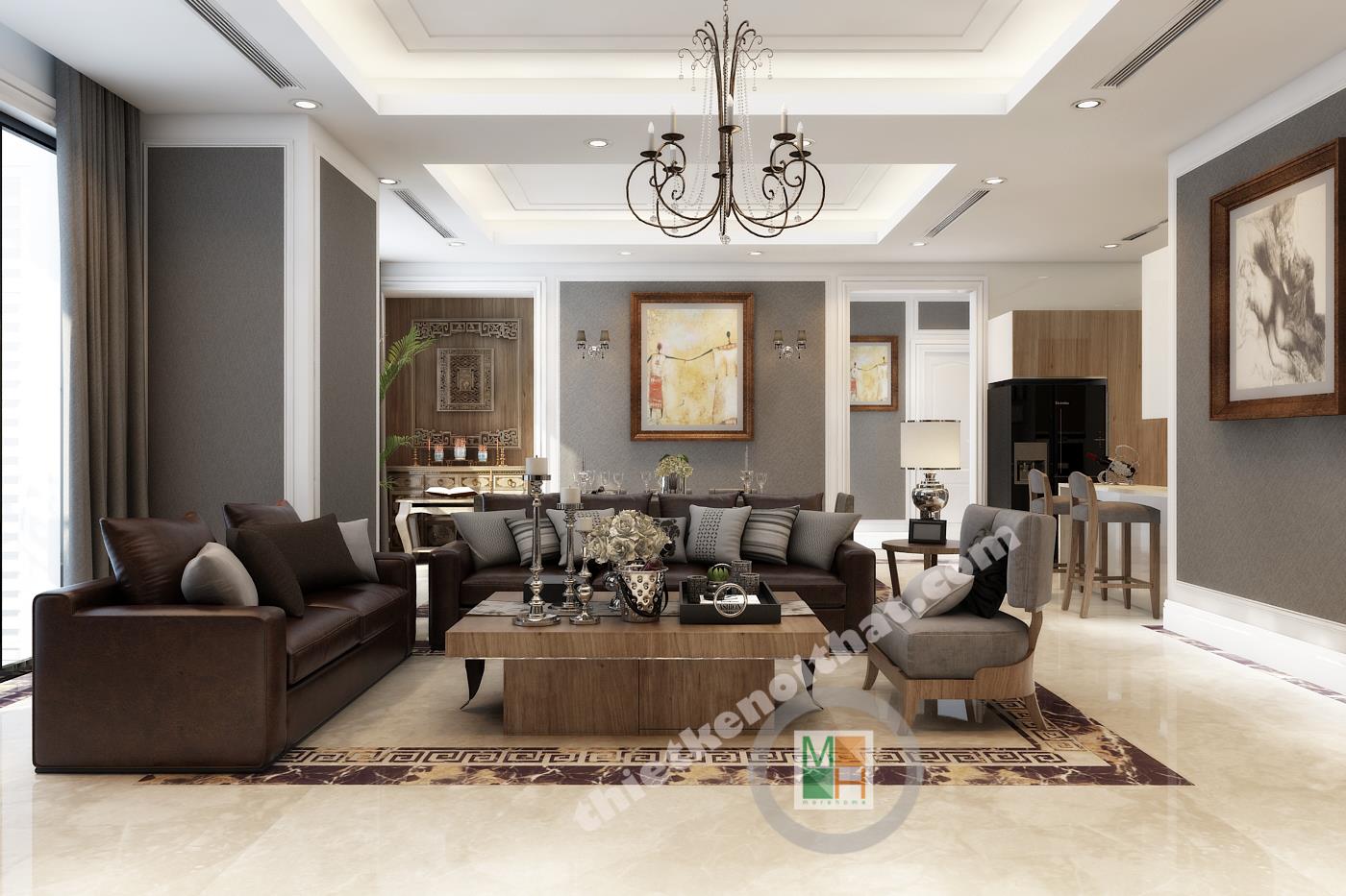 phòng khách phong cách tân cổ điển phòng khách phong cách tân cổ điển