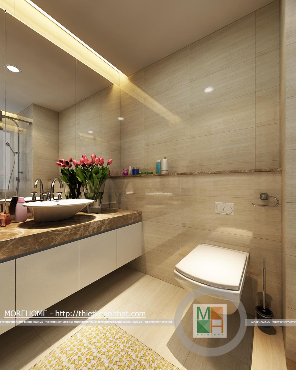 thiết kế phòng tắm chung cư Mandarin Hòa Phát - anh Dương