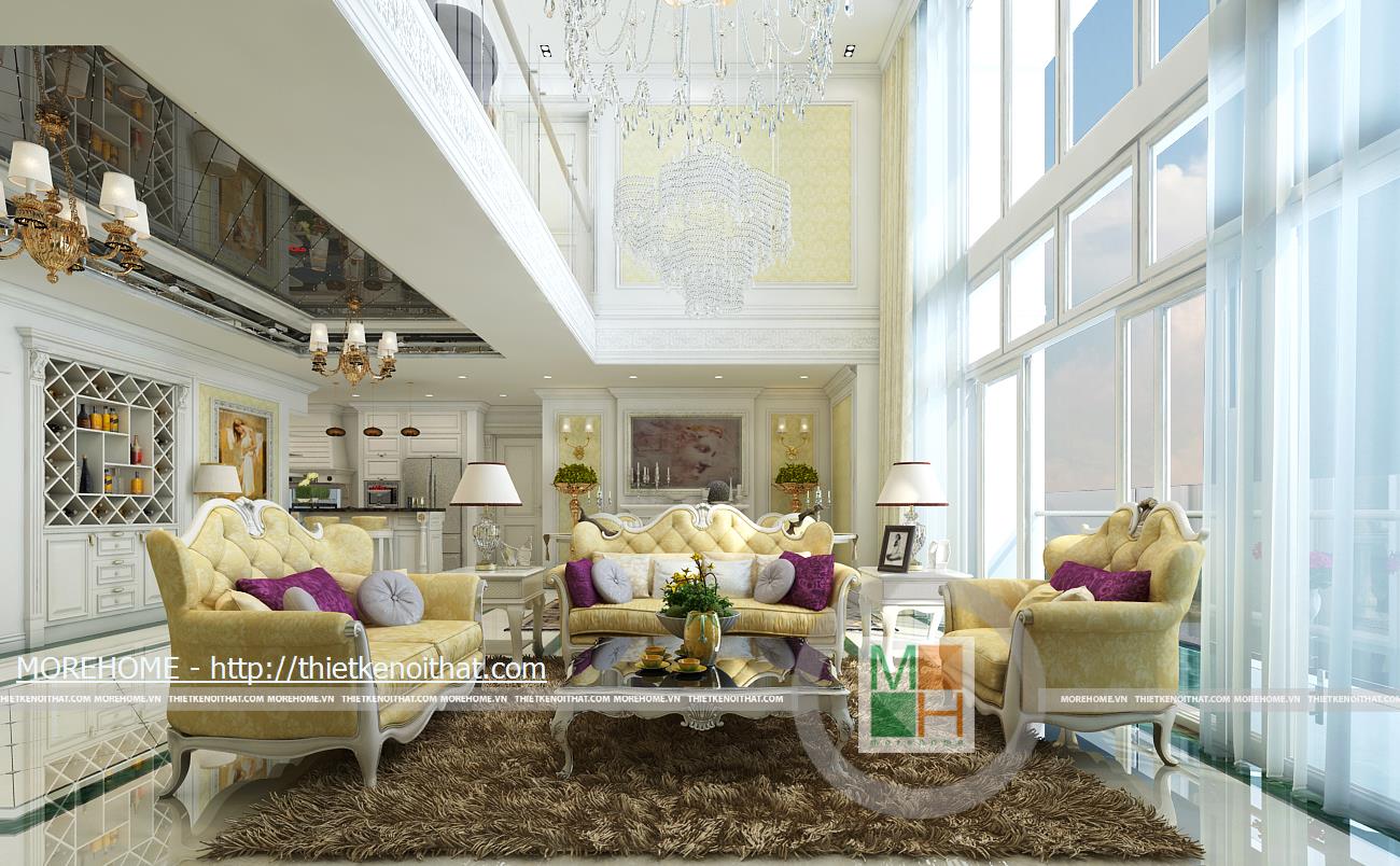 thiết kế nội thất phòng khách- anh Toàn