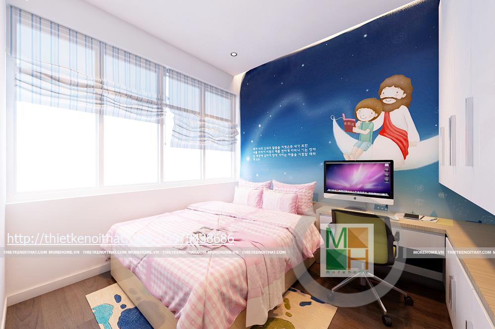  thiết kế nội thất phòng ngủ căn hộ chung cư Mandarin Tòa A1505 chị My Lan