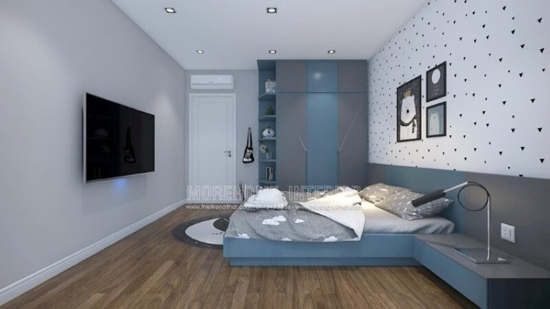 Tủ quần áo trẻ em với sắc màu đa dạng sẽ là lựa chọn độc đáo cho phòng bé Thiết kế nội thất chung cư đep, cao cấp