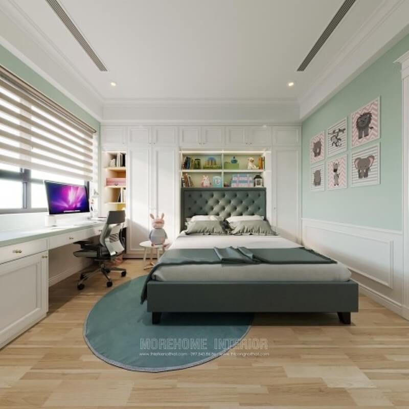 Thiết kế nội thất phòng ngủ chung cư hiện đại Thiết kế phòng ngủ chung cư đẹp hiện đại, ấn tượng