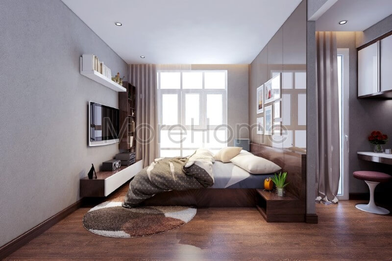 Thiết kế nội thất phòng ngủ chung cư hiện đại Thiết kế phòng ngủ chung cư đẹp hiện đại, ấn tượng