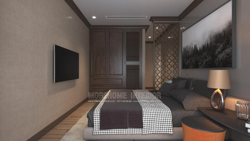 Thiết kế nội thất phòng ngủ chung cư sang trọng và ấn tượng Thiết kế phòng ngủ chung cư đẹp hiện đại, ấn tượng