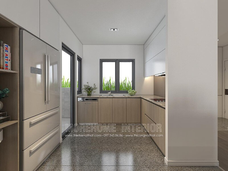 Thiết kế tủ bếp chung cư nhỏ đẹp