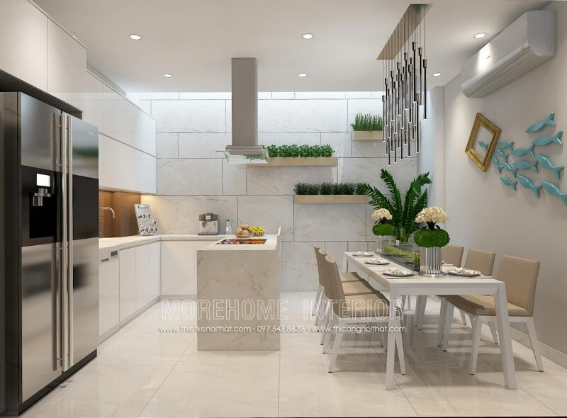 Thiết kế tủ bếp chung cư nhỏ đẹp