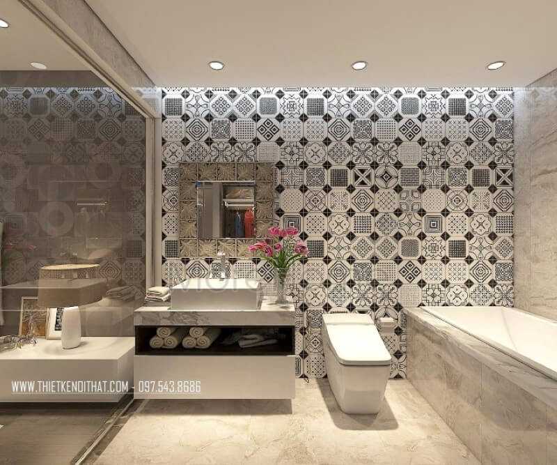 Mẫu thiết kế nội thất phòng tắm chung cư hiện đại và sang trọng Thiết kế phòng tắm chung cư