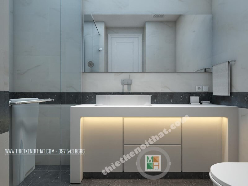 Thiết kế nội thất phòng tắm chung cư hiện đại và sang trọng Thiết kế phòng tắm chung cư