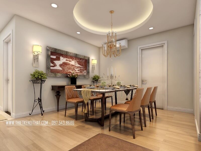 Bộ bàn ăn 6 chỗ phù hợp với mọi không gian sống bàn ăn chung cư đẹp
