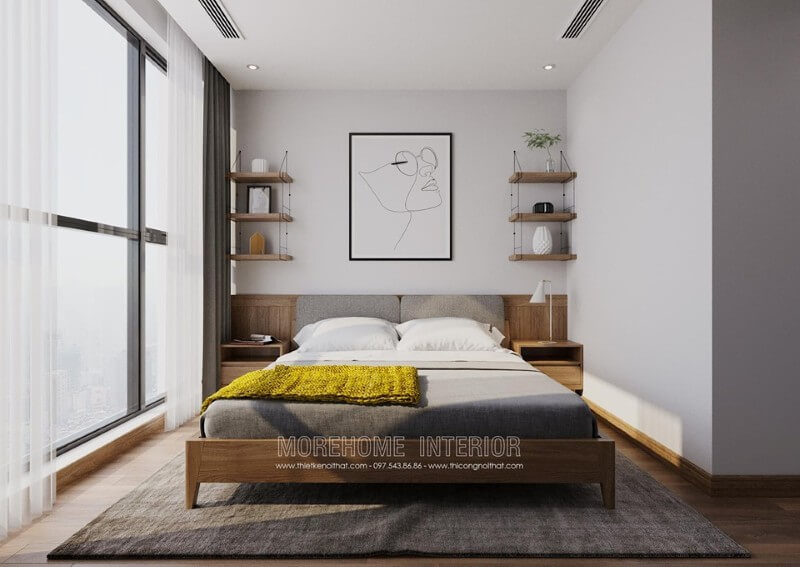 Mẫu giường ngủ hiện đại chung cư đẹp và ấn tượng Nội thất giường ngủ chung cư đẹp