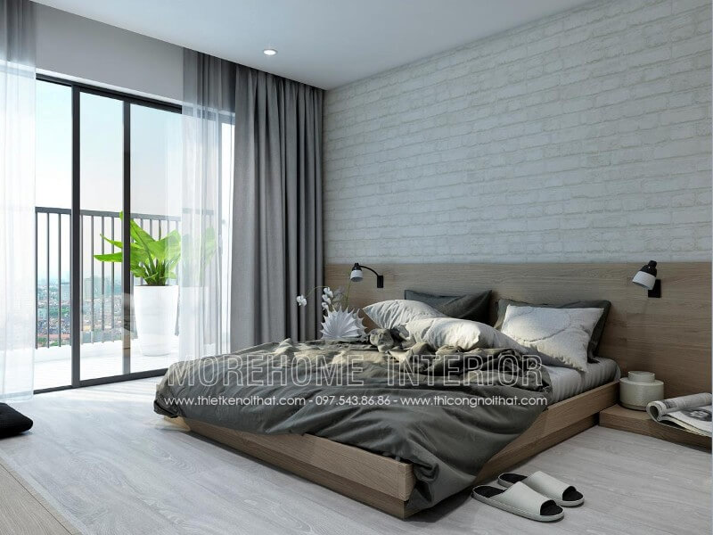 Thiết kế giường ngủ chung cư phong cách hiện đại, tinh tế Nội thất giường ngủ chung cư đẹp