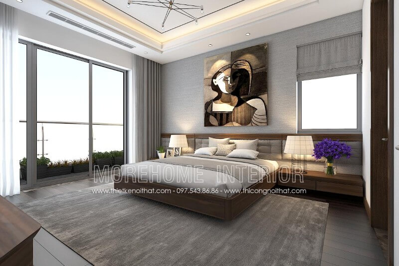 Thiết kế giường ngủ đẹp cho chung cư phong cách hiện đại và trẻ trung Nội thất giường ngủ chung cư đẹp