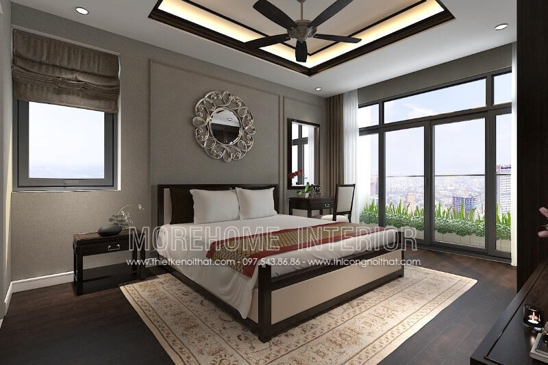 Thiết kế giường ngủ cho phòng Master chung cư cư cao cấp phong cách hiện đại, đẳng cấp Nội thất giường ngủ chung cư đẹp