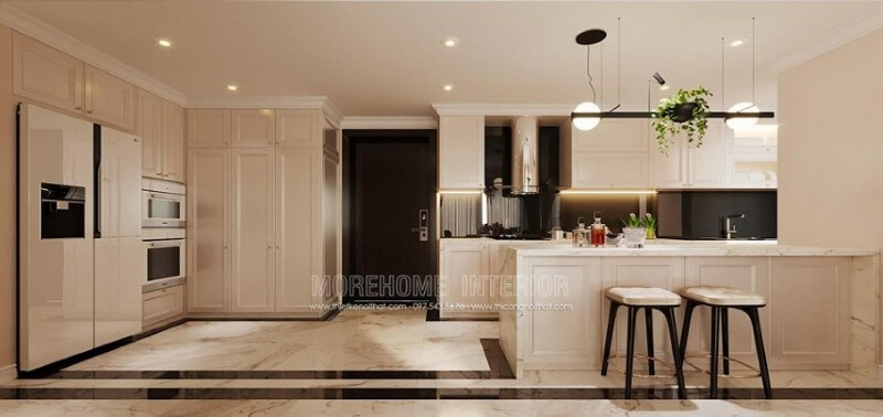 Thiết kế phòng bếp chung cư nhỏ hiện đại