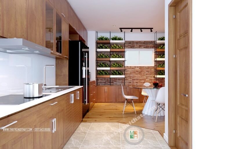 Thiết kế phòng bếp chung cư nhỏ hiện đại