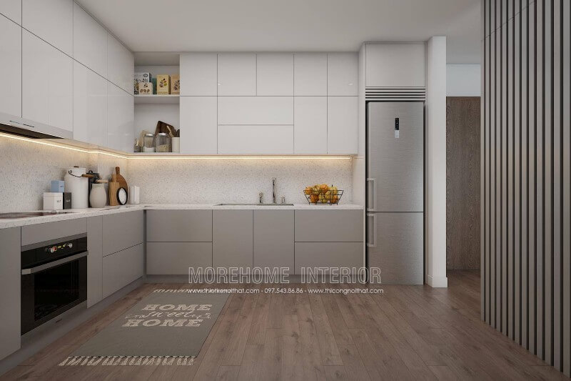 Thiết kế phòng bếp chung cư hiện đại