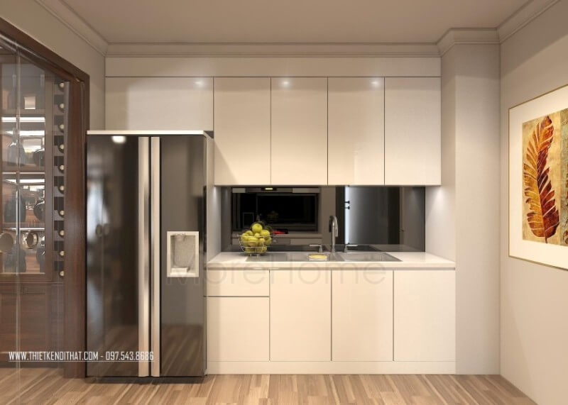 Thiết kế phòng bếp chung cư hiện đại