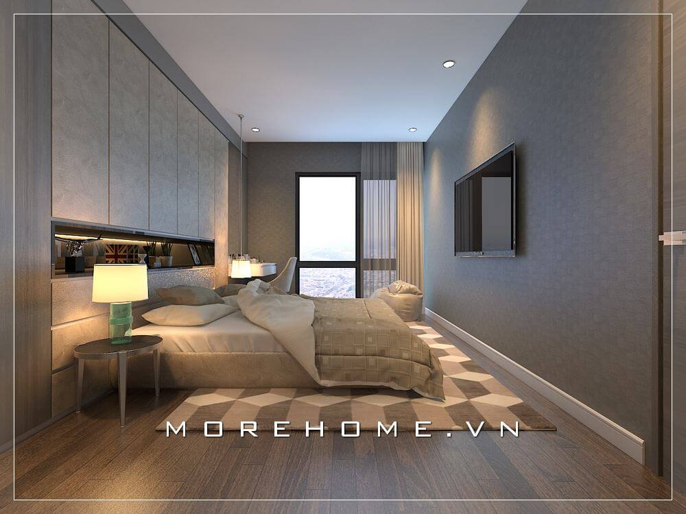 Thiết kế phòng ngủ chung cư hiện đại, tiện nghi phù hợp với sở thích của gia chủ Thiết kế phòng ngủ chung cư hiện đại