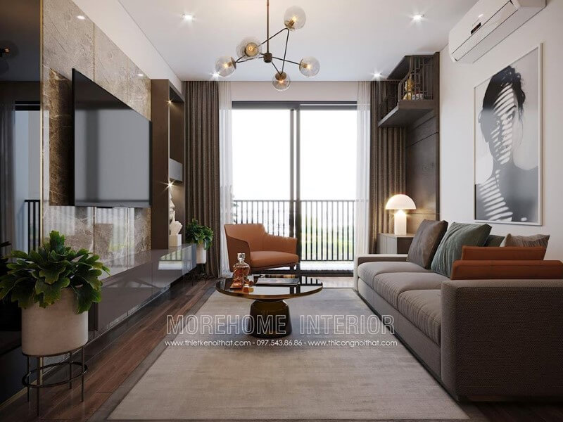 Trang trí phòng khách với đá ốp tường cao cấp Đá ốp phòng khách chung cư
