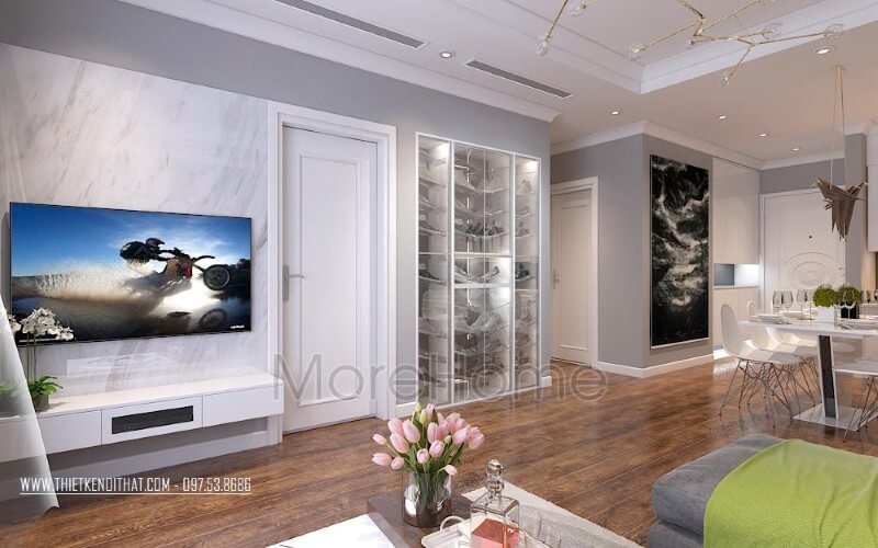 Morestone chuyên cung cấp và thi công đá ốp tường vân mây cao cấp và chất lượng cho mọi không gian sống. Đá ốp phòng khách chung cư