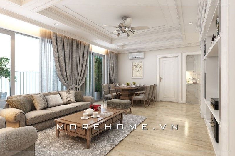 Mẫu thiết kế phòng khách chung cư đẹp góp phần mang đến sự tiện nghi và ấm cúng cho không gian tổ ấm của mỗi gia đình.