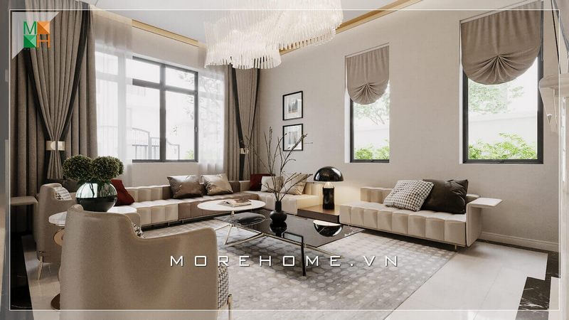 Ấn tượng với mẫu thiết kế phòng khách chung cư, nhà phố, biệt thự,... Rất hiện đại và tiện nghi.