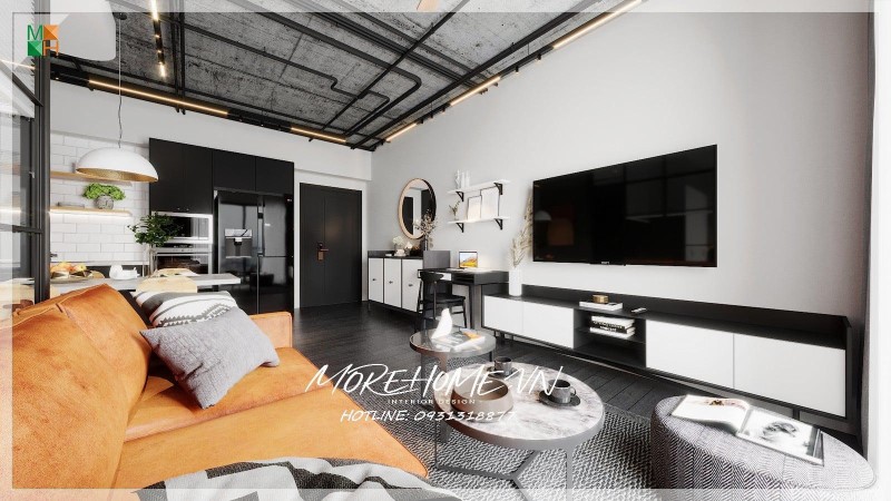 Thiết kế căn hộ 40m2 1 phòng ngủ
