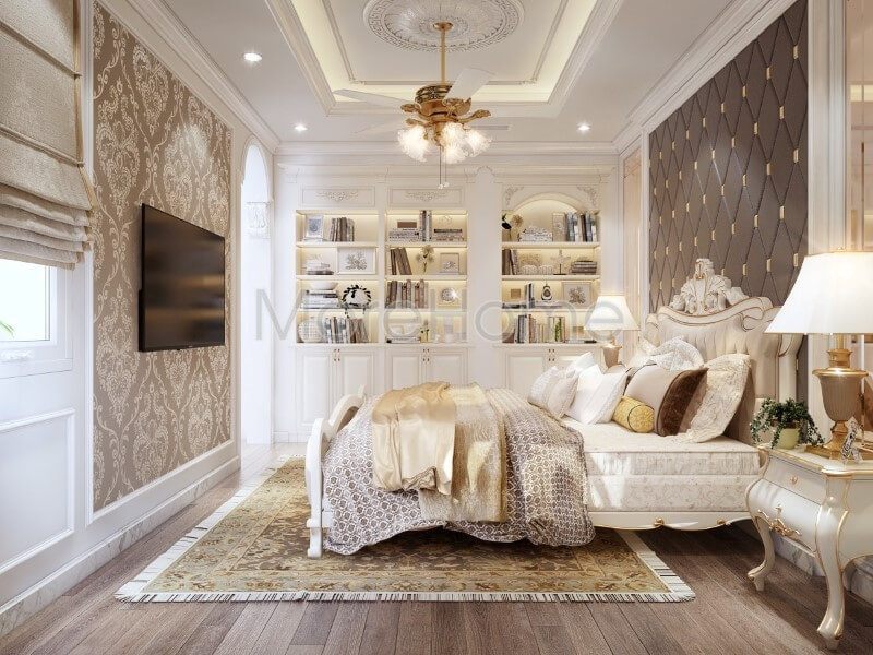 .
Biệt thự cao cấp của gia chủ được thiết kế phòng ngủ Master với gỗ tự nhiên đẹp mắt, các gam màu chủ đạo được lựa chọn góp phần tạo nên sự sang trọng và đẳng cấp hơn cả.