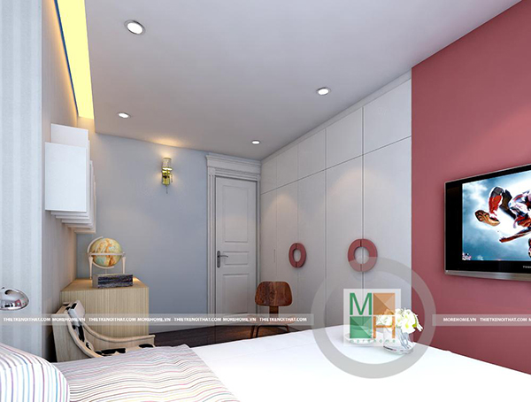 Thiết kế nội thất căn hộ phong cách tân cổ điển hoàng gia châu Á