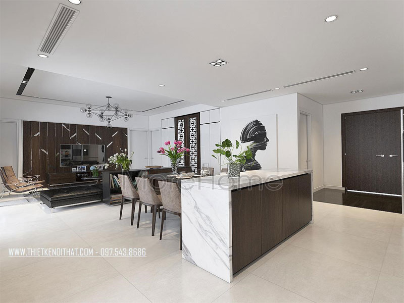 Cách bố trí nội thất nhà chung cư 70m2 hiện đại, đẹp Thiết kế nội thất nhà chung cư 70m2