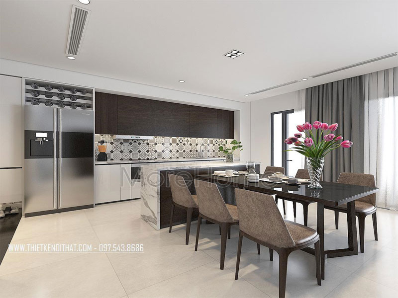 Cách bố trí nội thất nhà chung cư 70m2 hiện đại, đẹp Thiết kế nội thất nhà chung cư 70m2