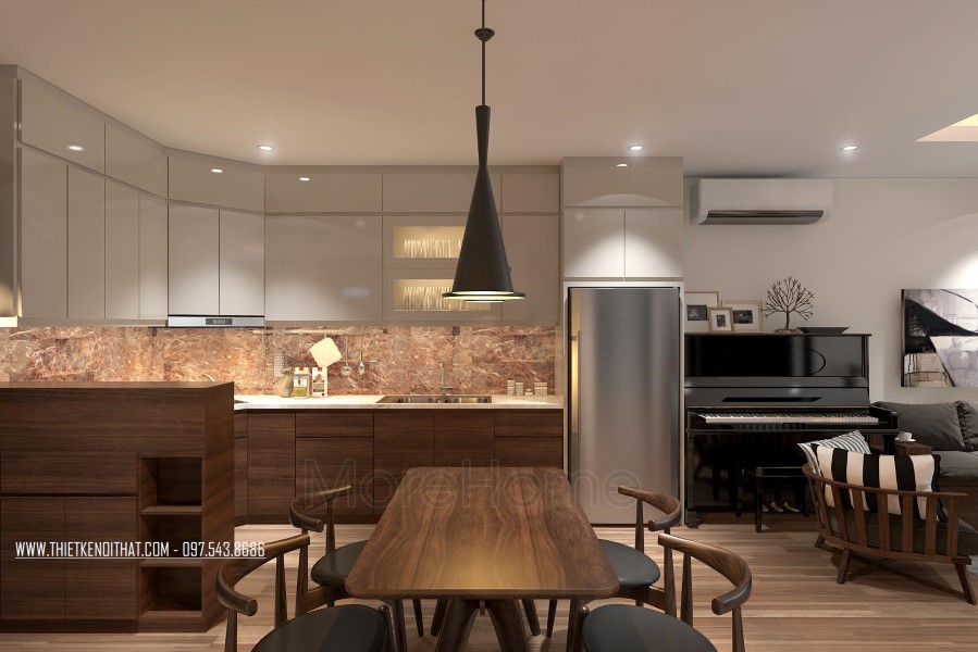 Thiết kế chung cư 50m2 2 phòng ngủ Thiết kế chung cư 50m2 2 phòng ngủ