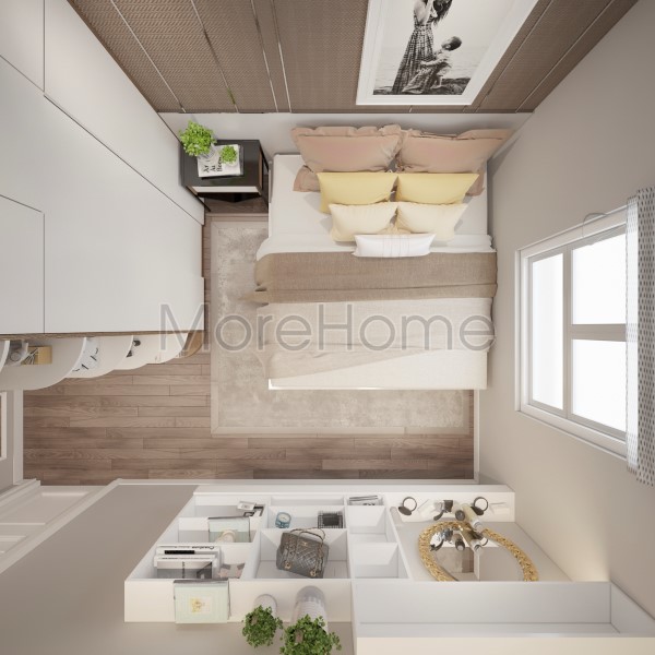 Thiết kế chung cư 50m2 2 phòng ngủ Thiết kế chung cư 50m2 2 phòng ngủ