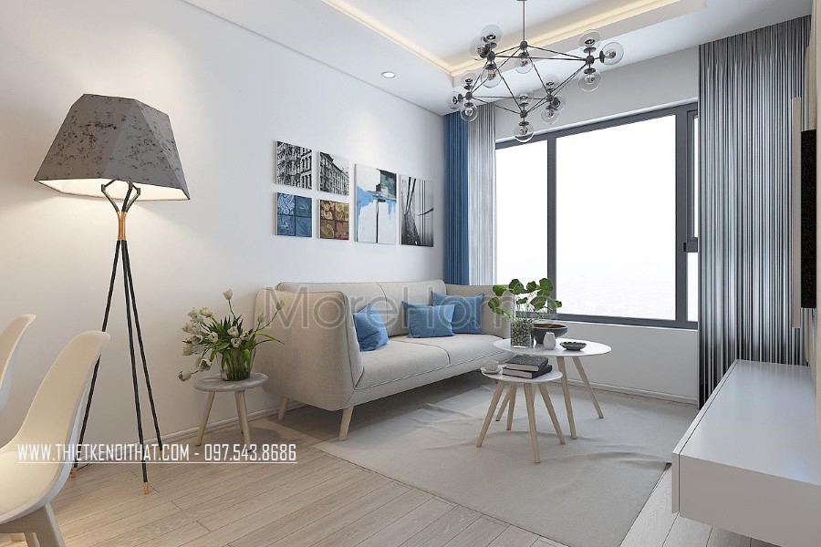 Thiết kế chung cư 50m2 2 phòng ngủ Thiết kế chung cư 50m2 2 phòng ngủ