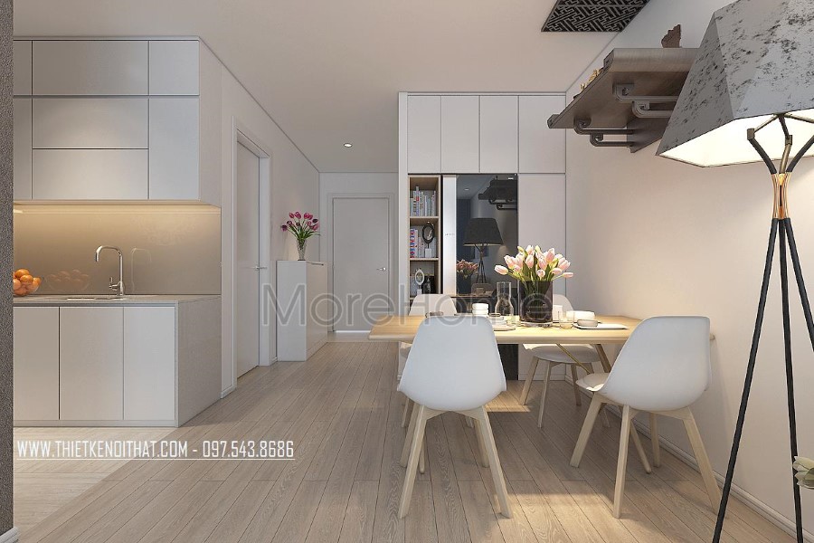 Thiết kế chung cư 50m2 2 phòng ngủ Thiết kế chung cư 50m2 2 phòng ngủ