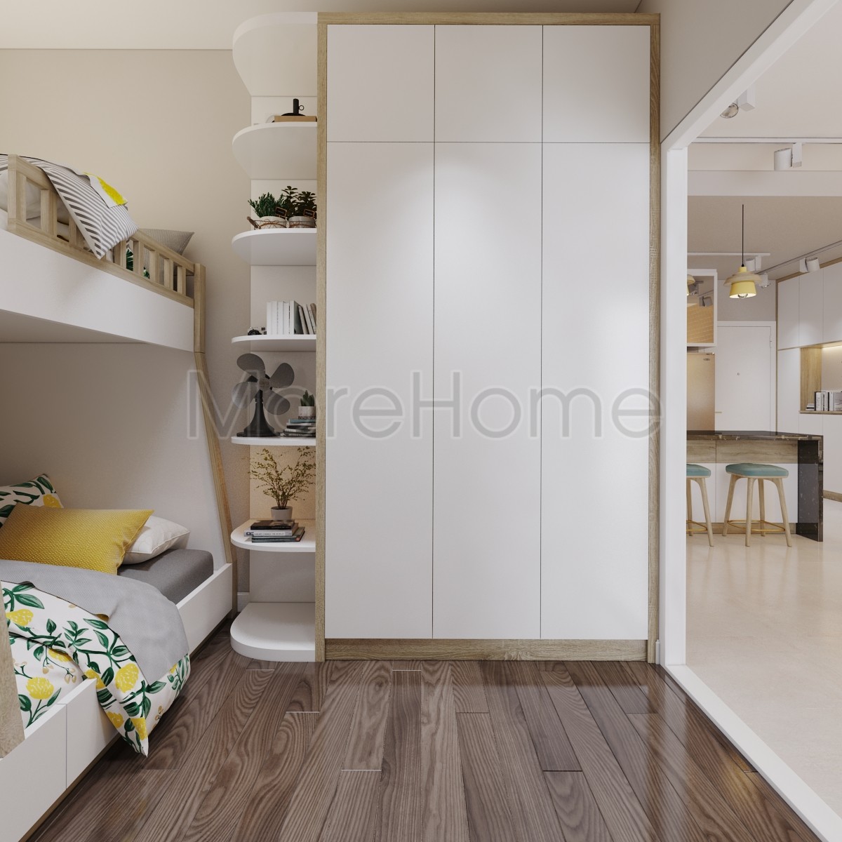 Mẫu thiết kế nội thất chung cư 100 triệu đồng thiet-ke-noi-that-ch...