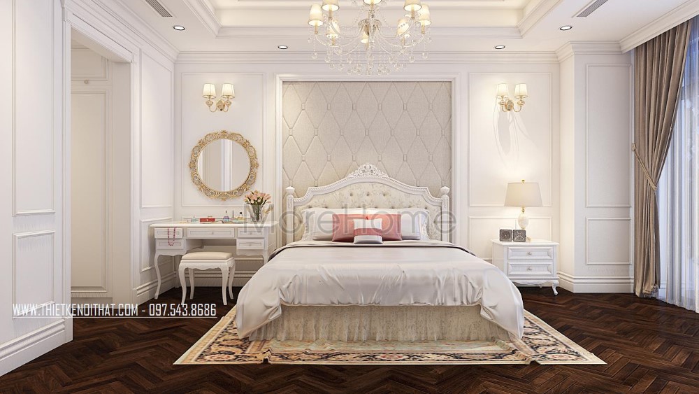 Thiết kế chung cư 120m2 phong cách tân cổ điển