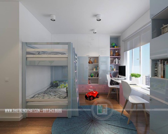 Thiết kế chung cư 2 phòng ngủ